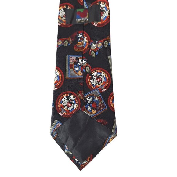 Vintage Mickey Unlimited Disney Phone Car Picture Novelty Necktie - Picture 6 of 7